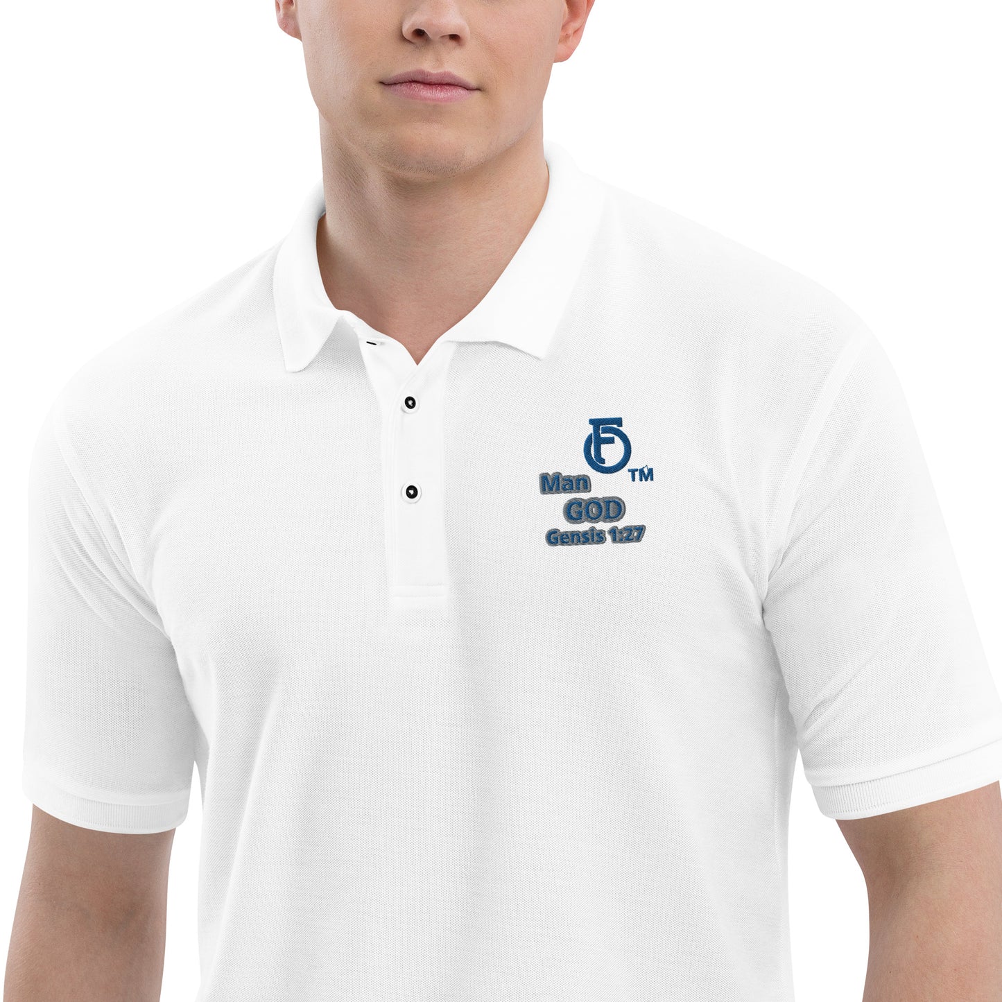 MEN Man "OF" God [Genesis 1:27] Premium Polo