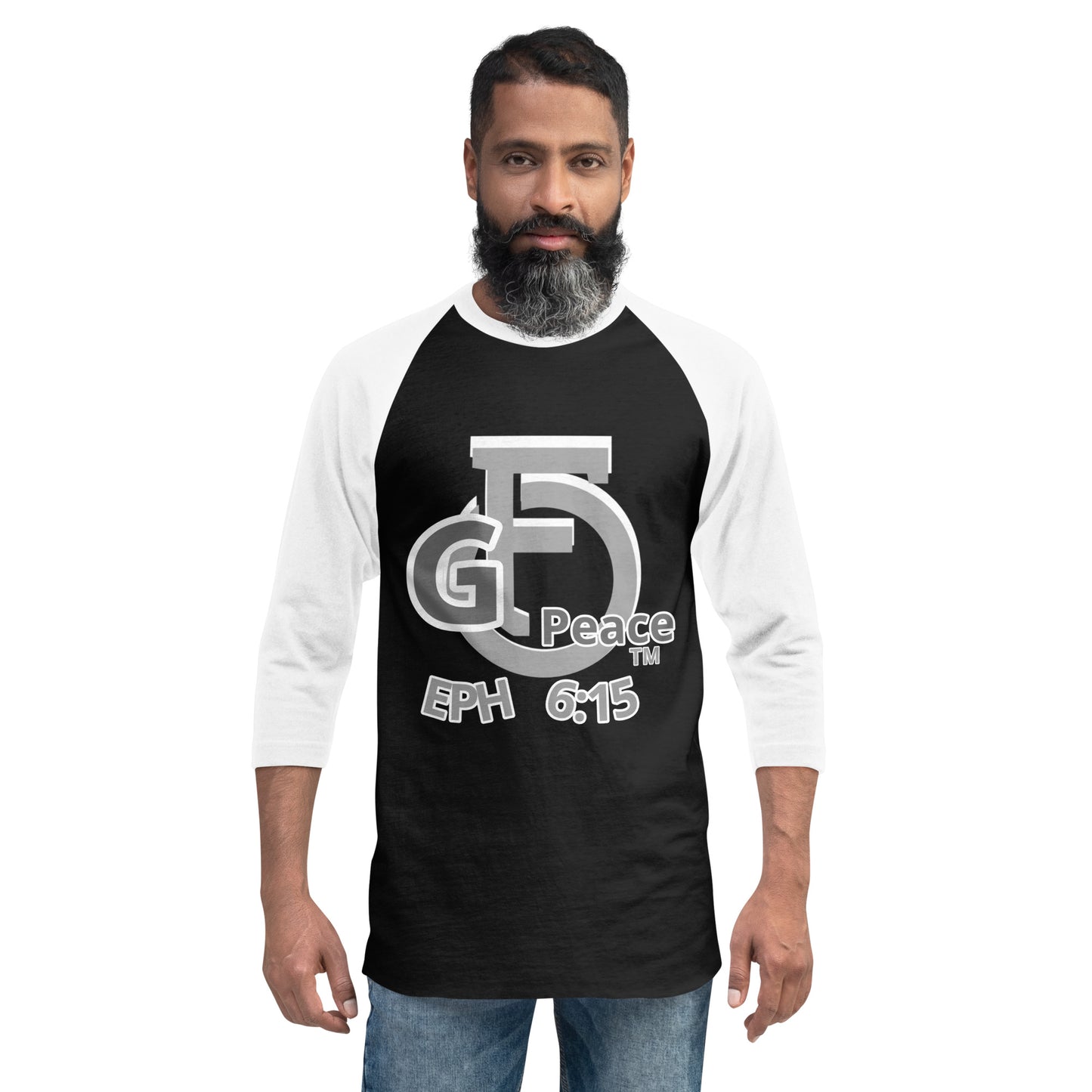 Unisex raglan shirt Gospel "OF" Peace [Ephesians 6:15]