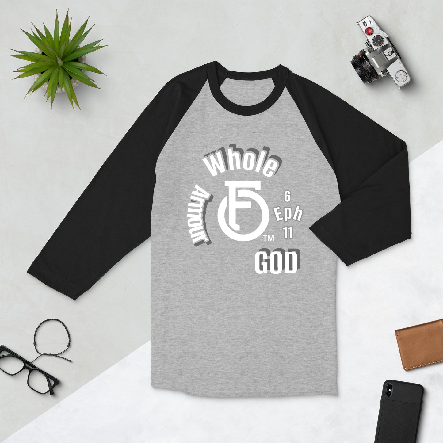 Unisex raglan shirt Whole Armor "OF" God [Ephesians 6:11]