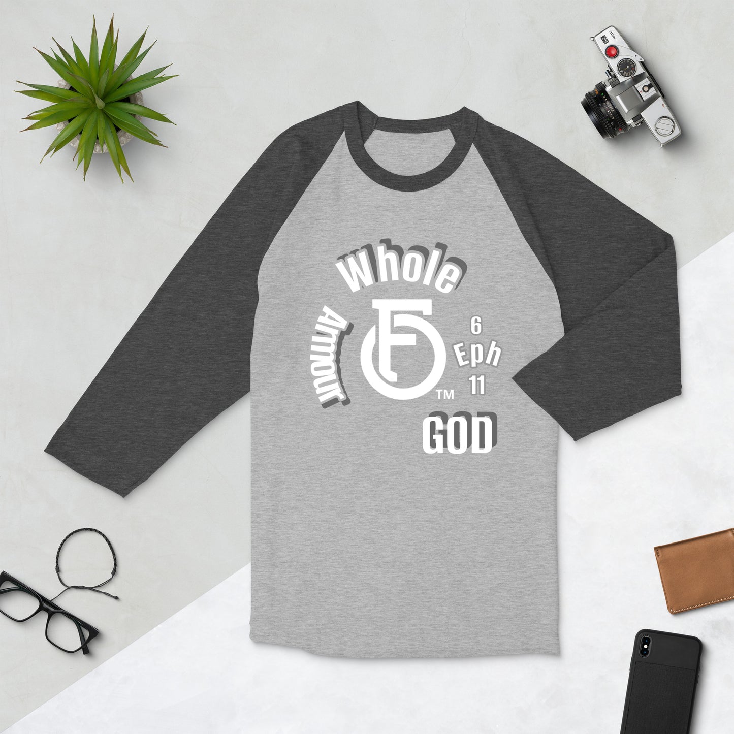 Unisex raglan shirt Whole Armor "OF" God [Ephesians 6:11]