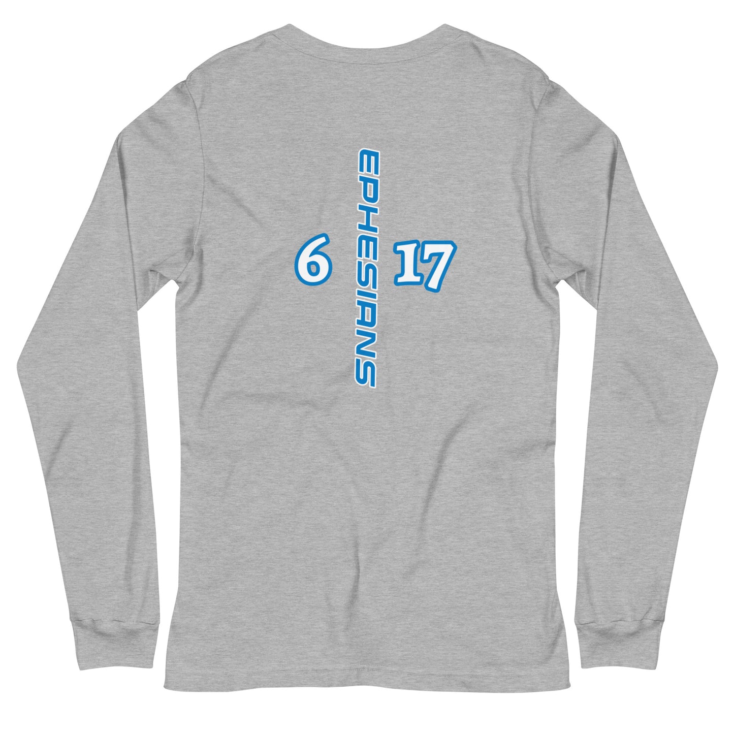 Unisex Long Sleeve Tee Helmet "OF" Salvation [Ephesians 6:17]