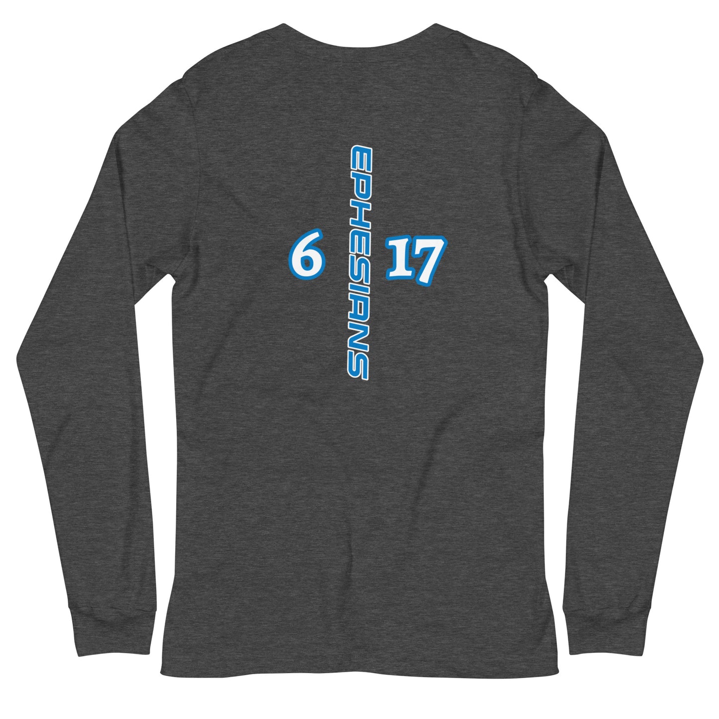 Unisex Long Sleeve Tee Helmet "OF" Salvation [Ephesians 6:17]