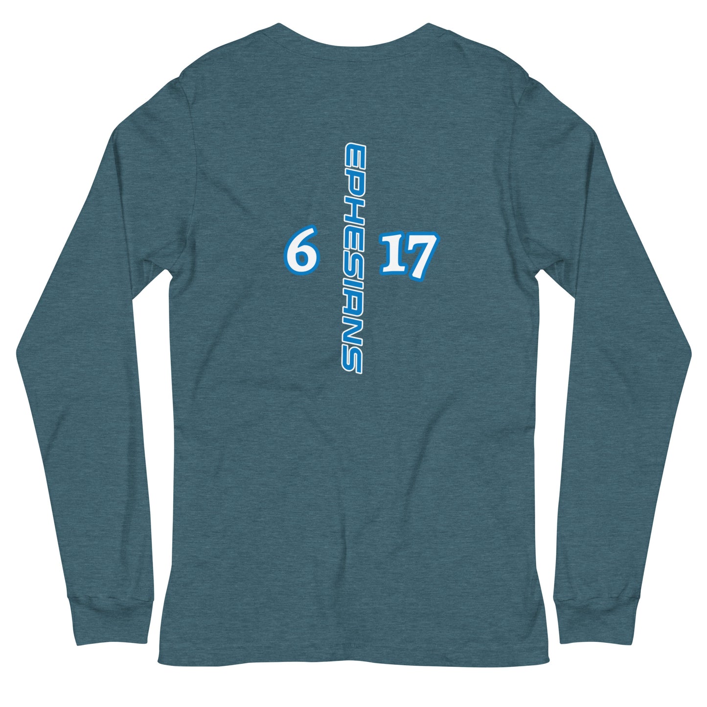 Unisex Long Sleeve Tee Helmet "OF" Salvation [Ephesians 6:17]