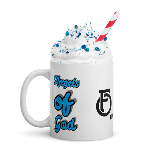 Angels "OF" God [Genesis 28:12] White glossy mug