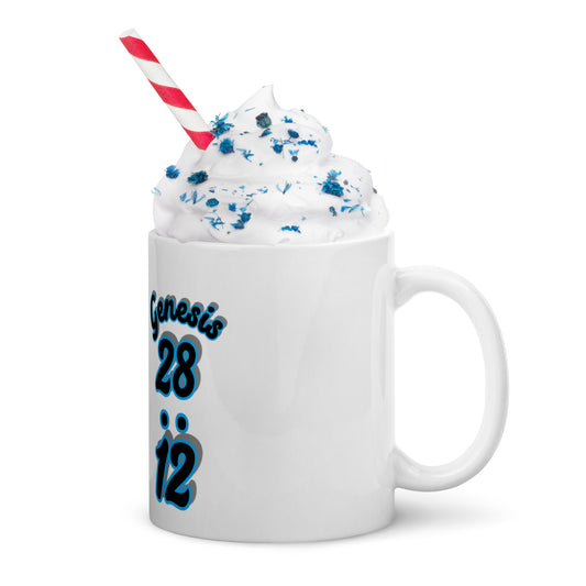 Angels "OF" God [Genesis 28:12] White glossy mug
