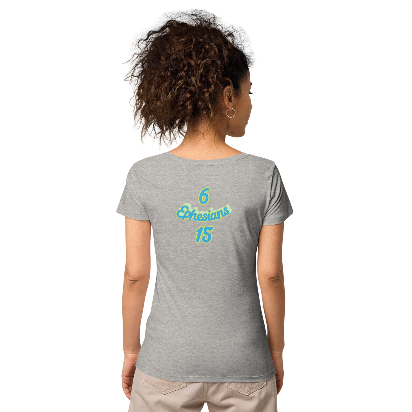 WOMEN Gospel "OF" Peace [Ephesians 6:15] basic organic t-shirt