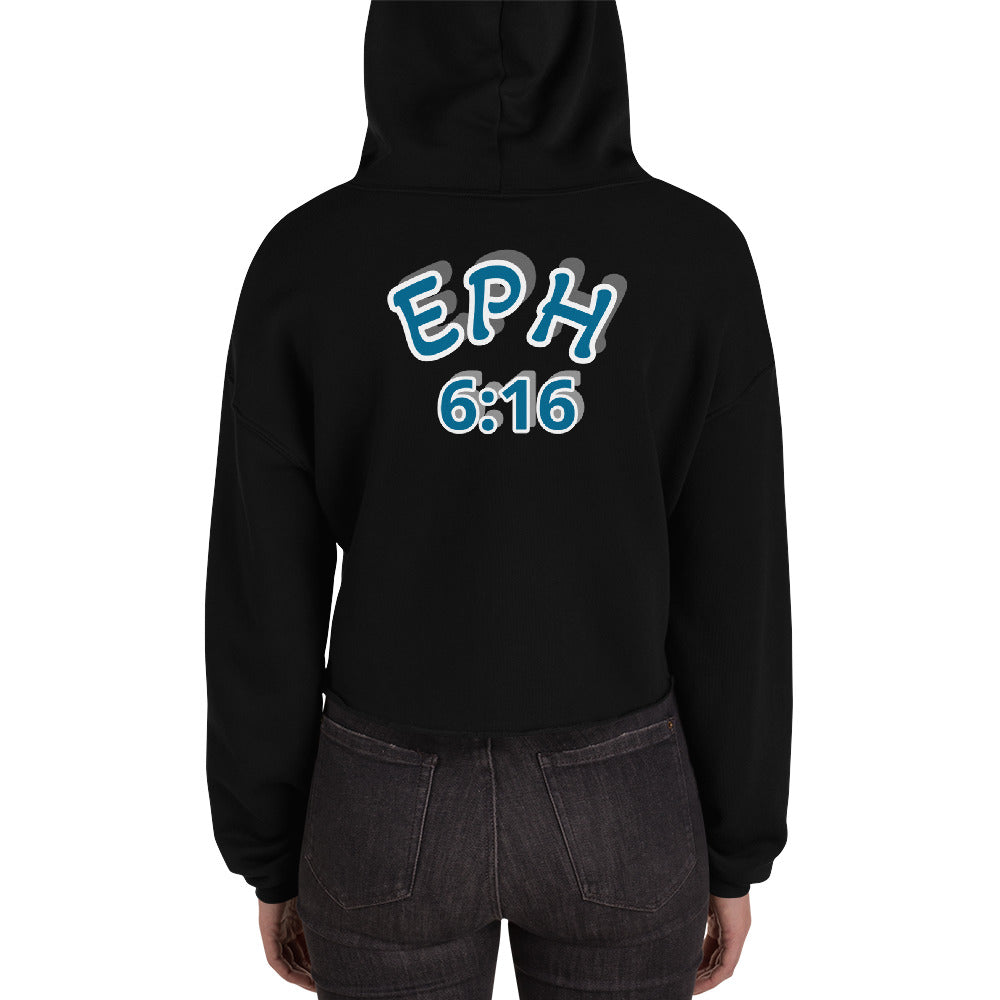 WOMEN Shield "OF" Faith [Ephesians 6:16] Crop Hoodie