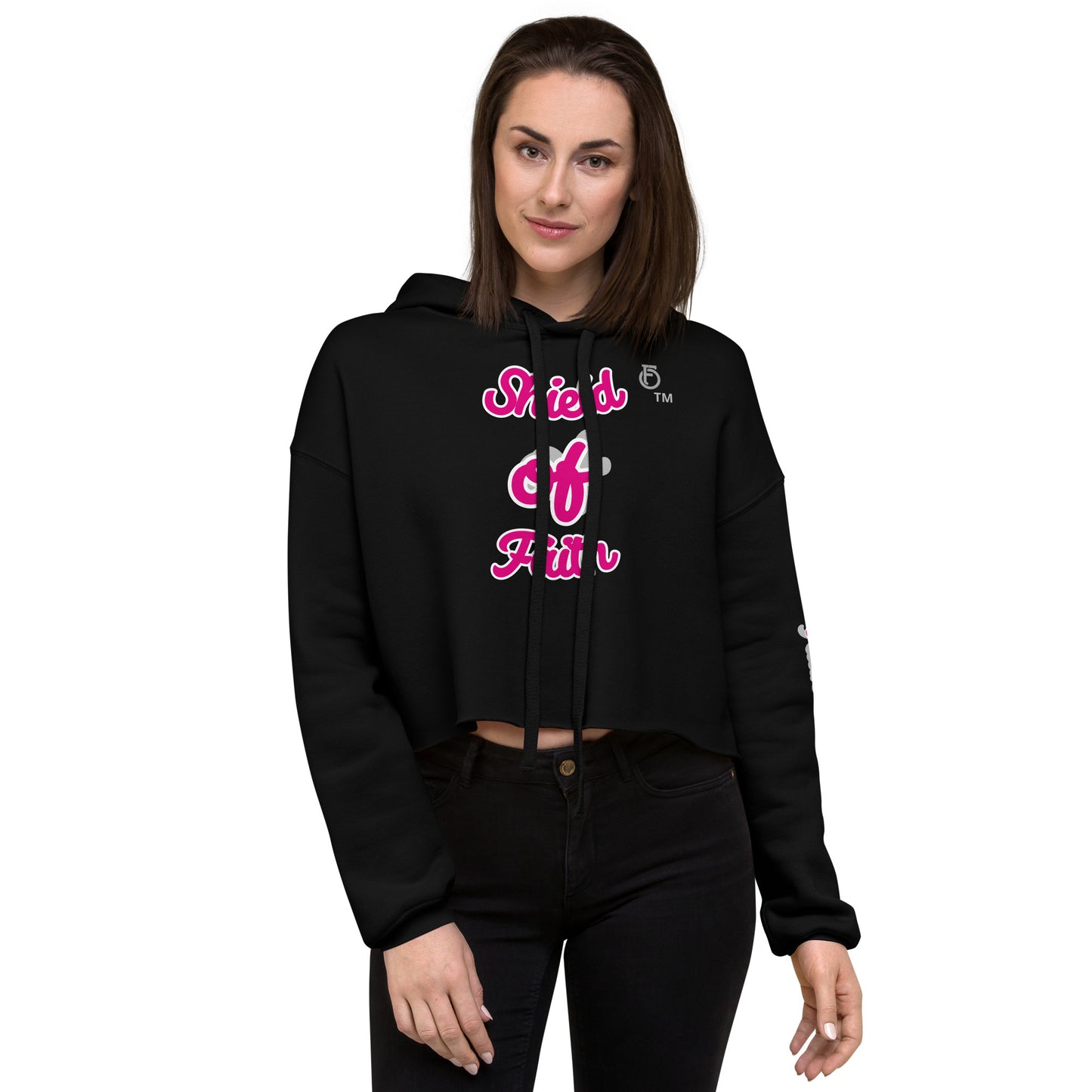 WOMEN Shield "OF" Faith [Ephesians 6:16] Crop Hoodie