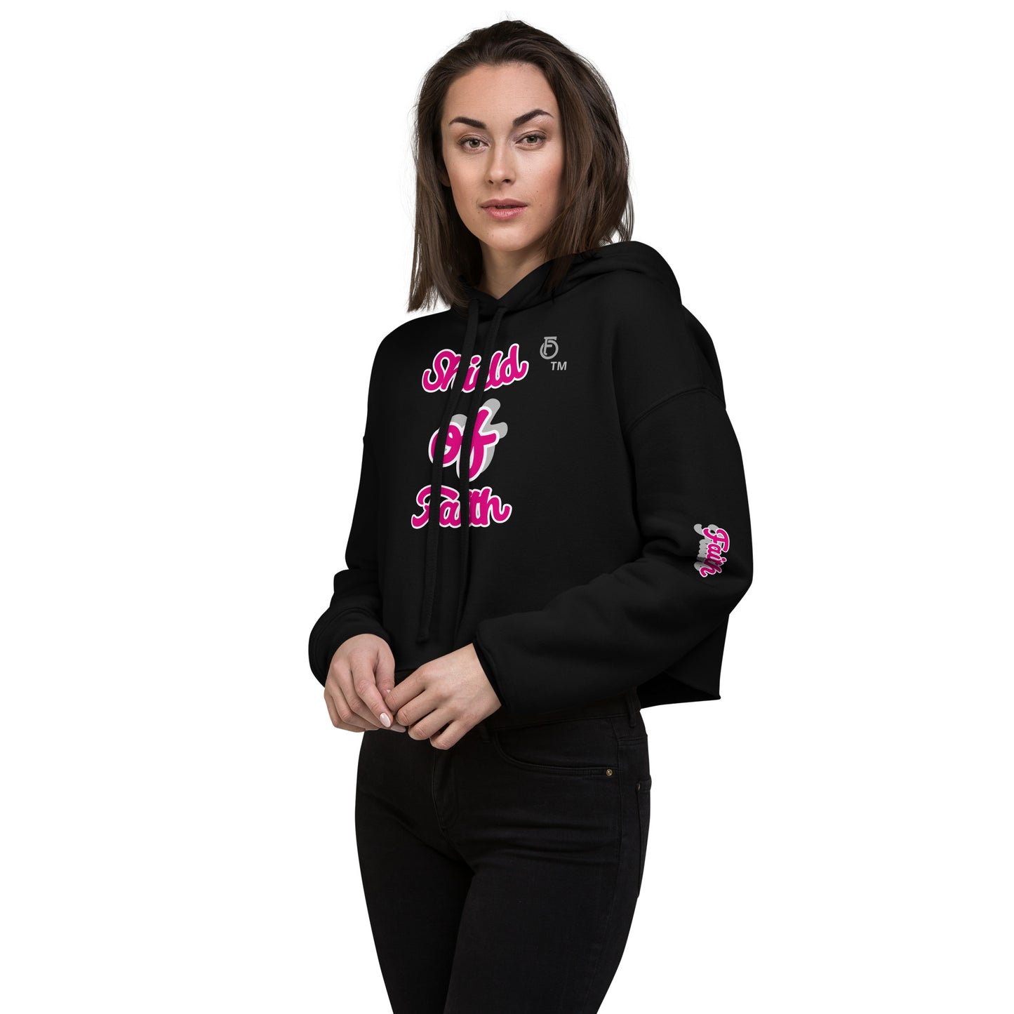 WOMEN Shield "OF" Faith [Ephesians 6:16] Crop Hoodie