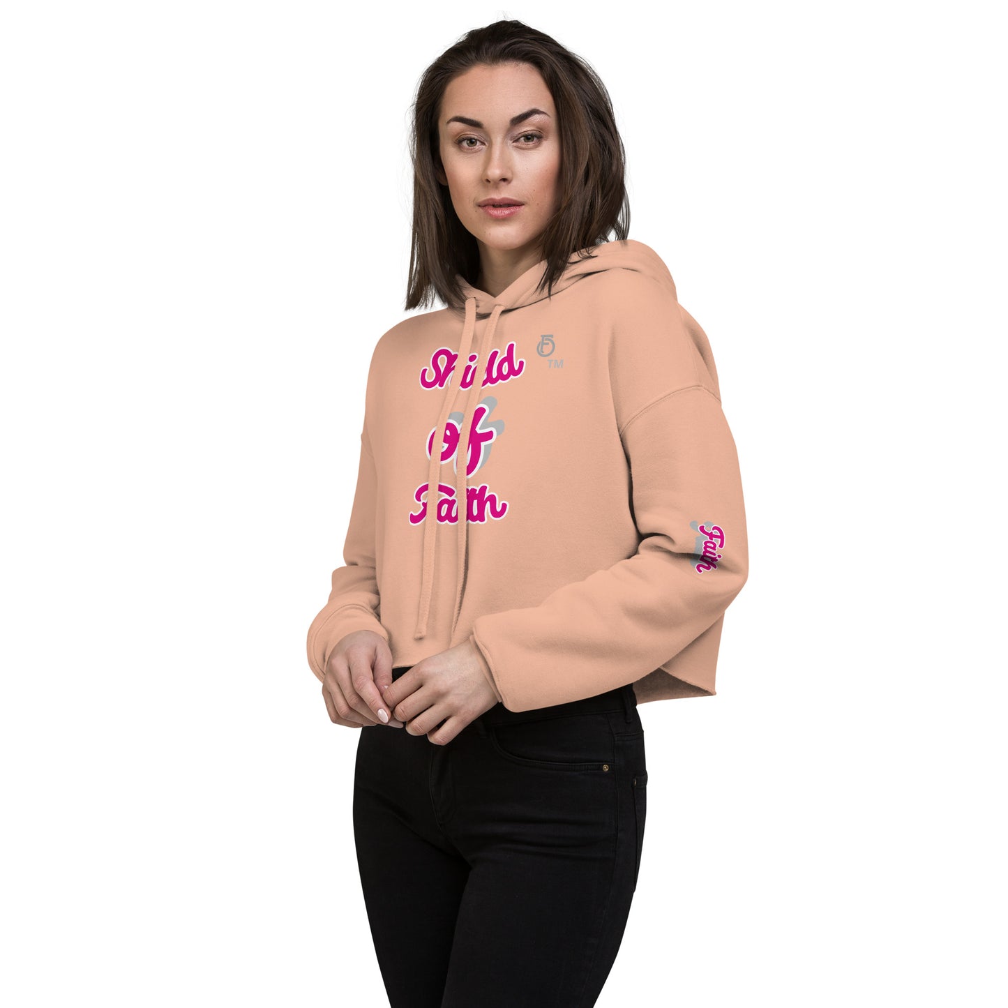 WOMEN Shield "OF" Faith [Ephesians 6:16] Crop Hoodie