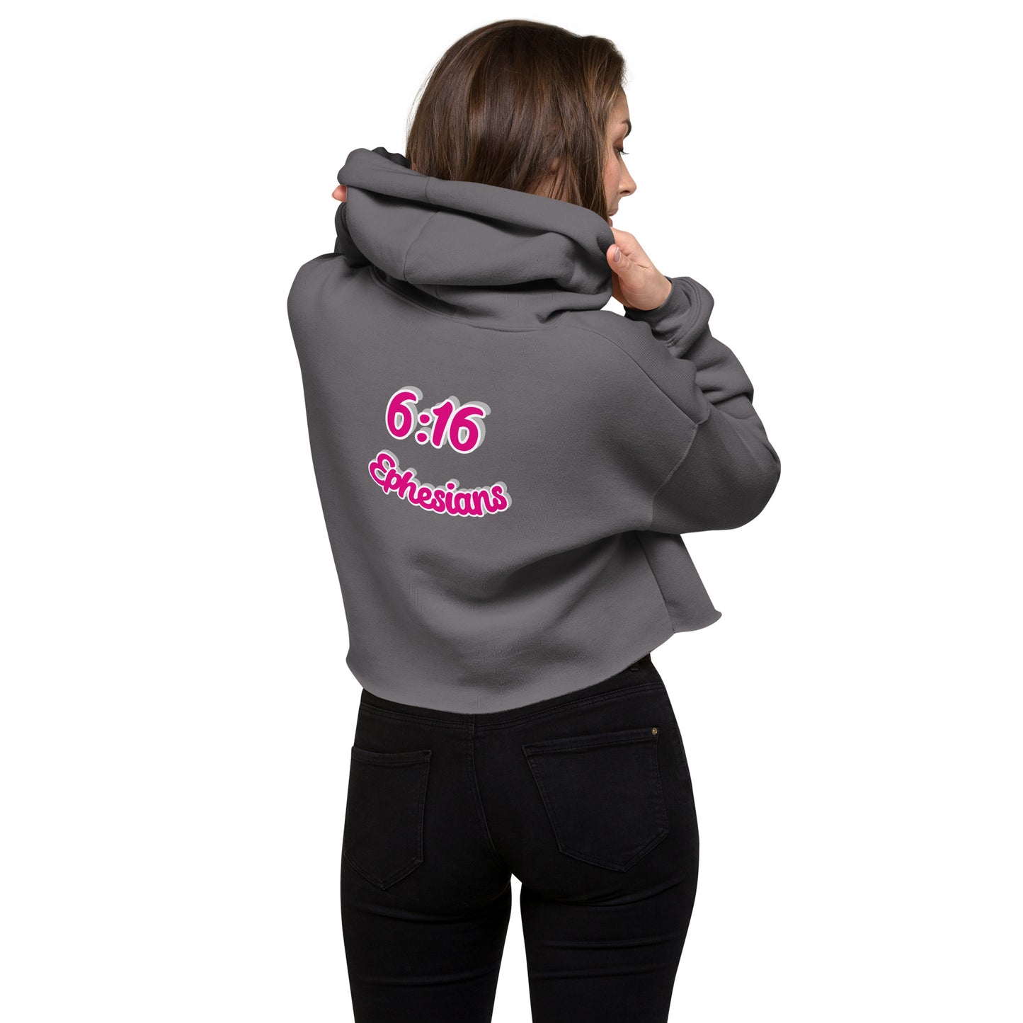 WOMEN Shield "OF" Faith [Ephesians 6:16] Crop Hoodie