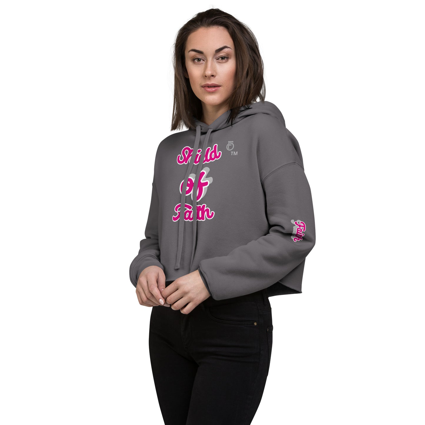 WOMEN Shield "OF" Faith [Ephesians 6:16] Crop Hoodie