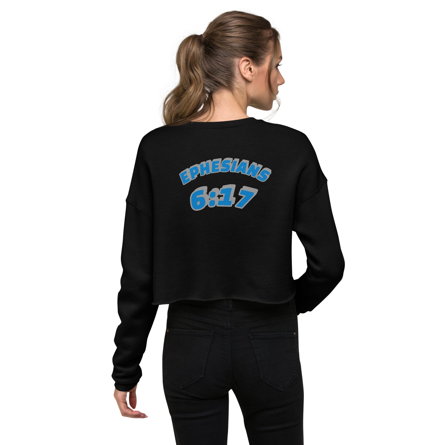 WOMEN Shield "OF"Faith [Ephesians 6:17] Crop Sweatshirt