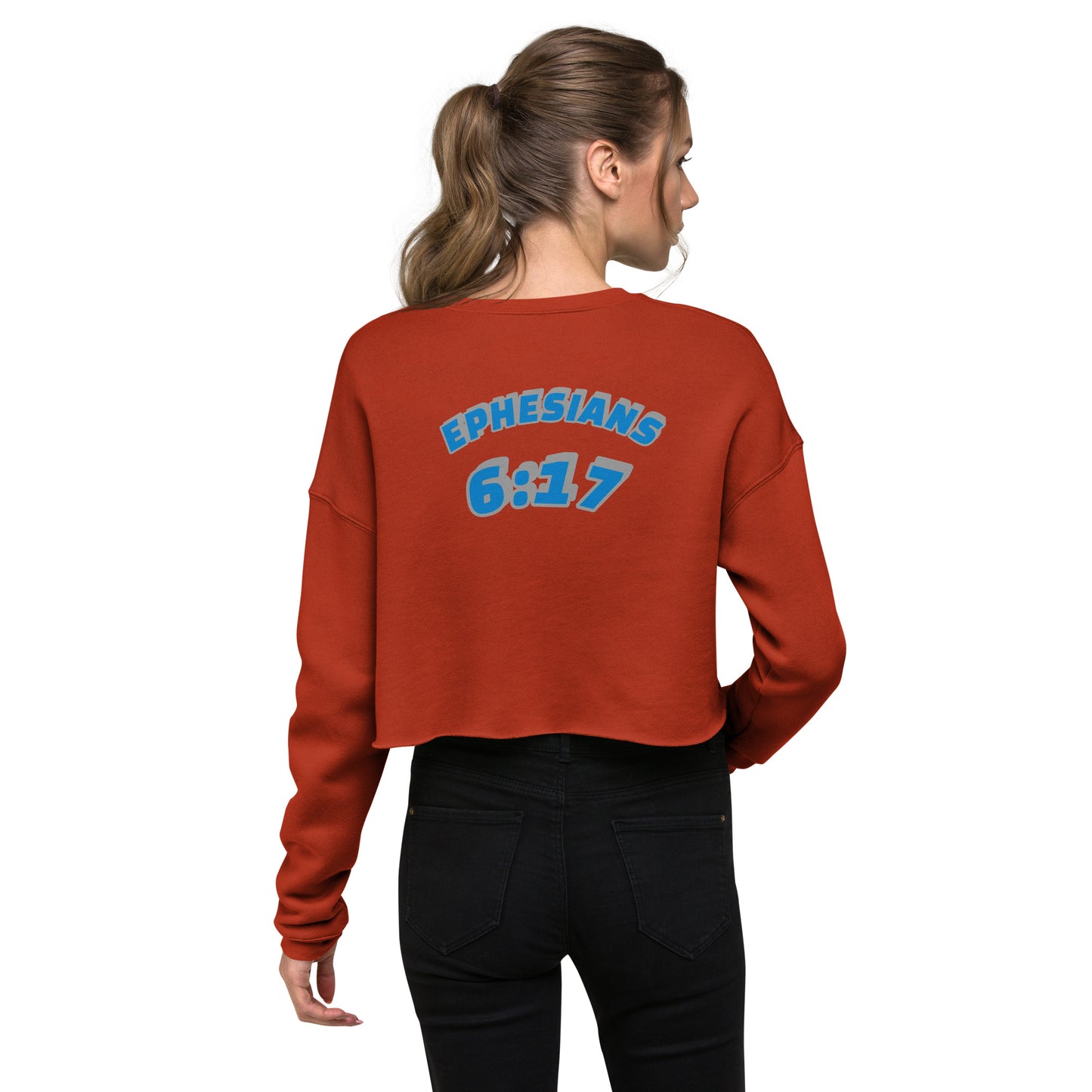 WOMEN Shield "OF"Faith [Ephesians 6:17] Crop Sweatshirt