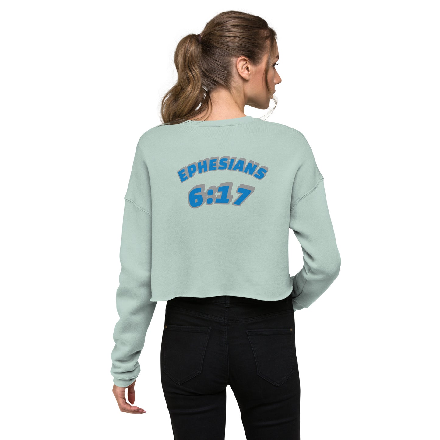 WOMEN Shield "OF"Faith [Ephesians 6:17] Crop Sweatshirt