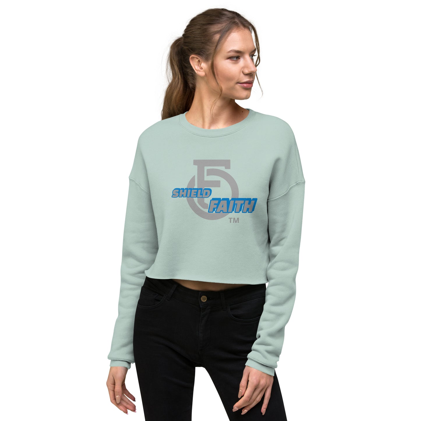 WOMEN Shield "OF"Faith [Ephesians 6:17] Crop Sweatshirt