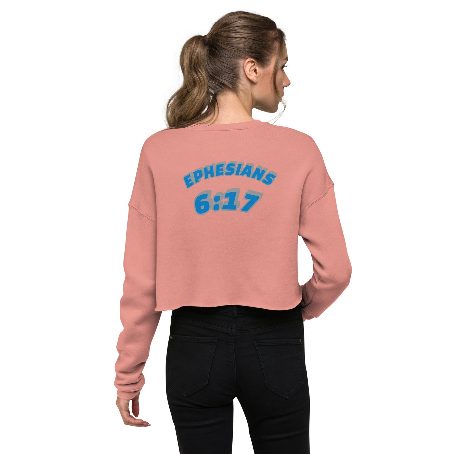 WOMEN Shield "OF"Faith [Ephesians 6:17] Crop Sweatshirt