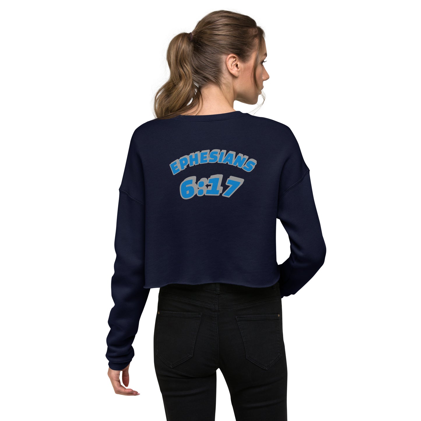 WOMEN Shield "OF"Faith [Ephesians 6:17] Crop Sweatshirt