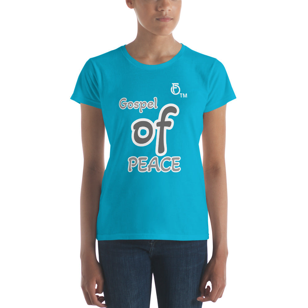 WOMEN Gospel "OF" Peace [Ephesians 6:15] short sleeve t-shirt