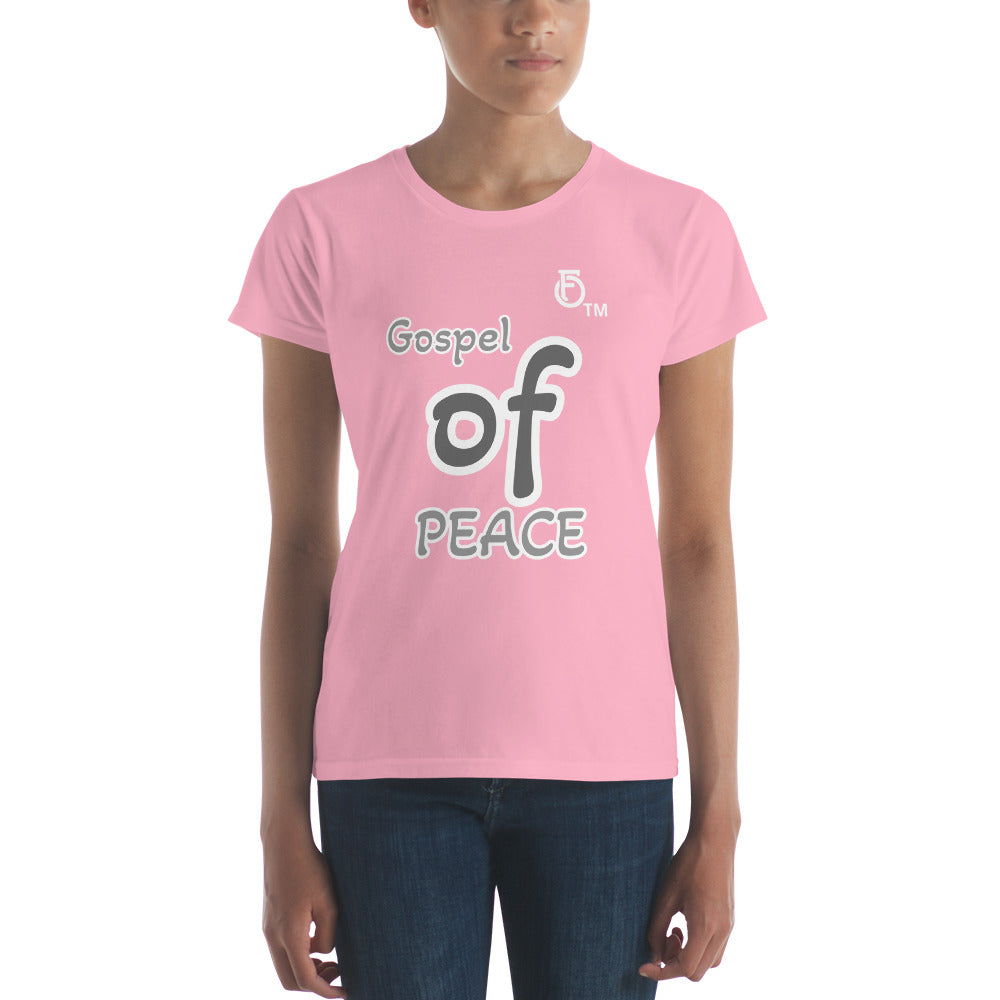 WOMEN Gospel "OF" Peace [Ephesians 6:15] short sleeve t-shirt