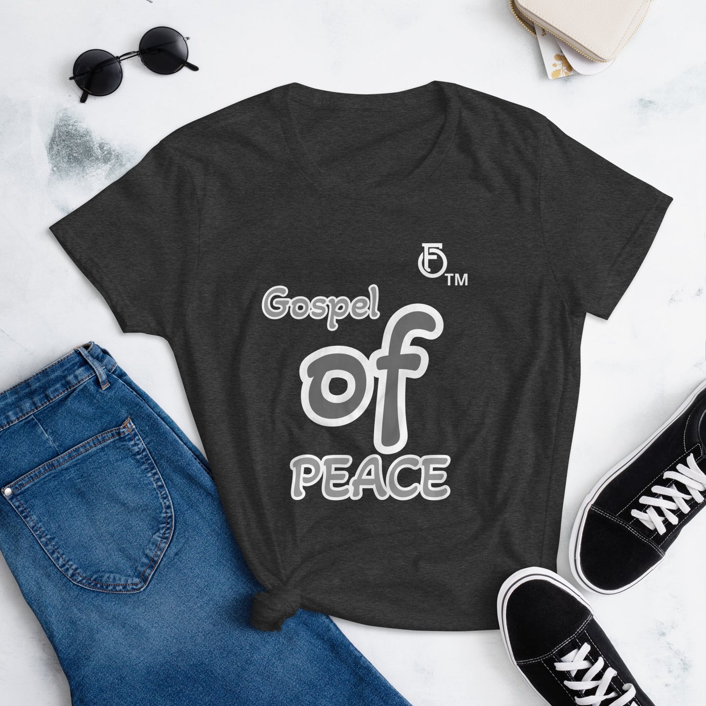 WOMEN Gospel "OF" Peace [Ephesians 6:15] short sleeve t-shirt