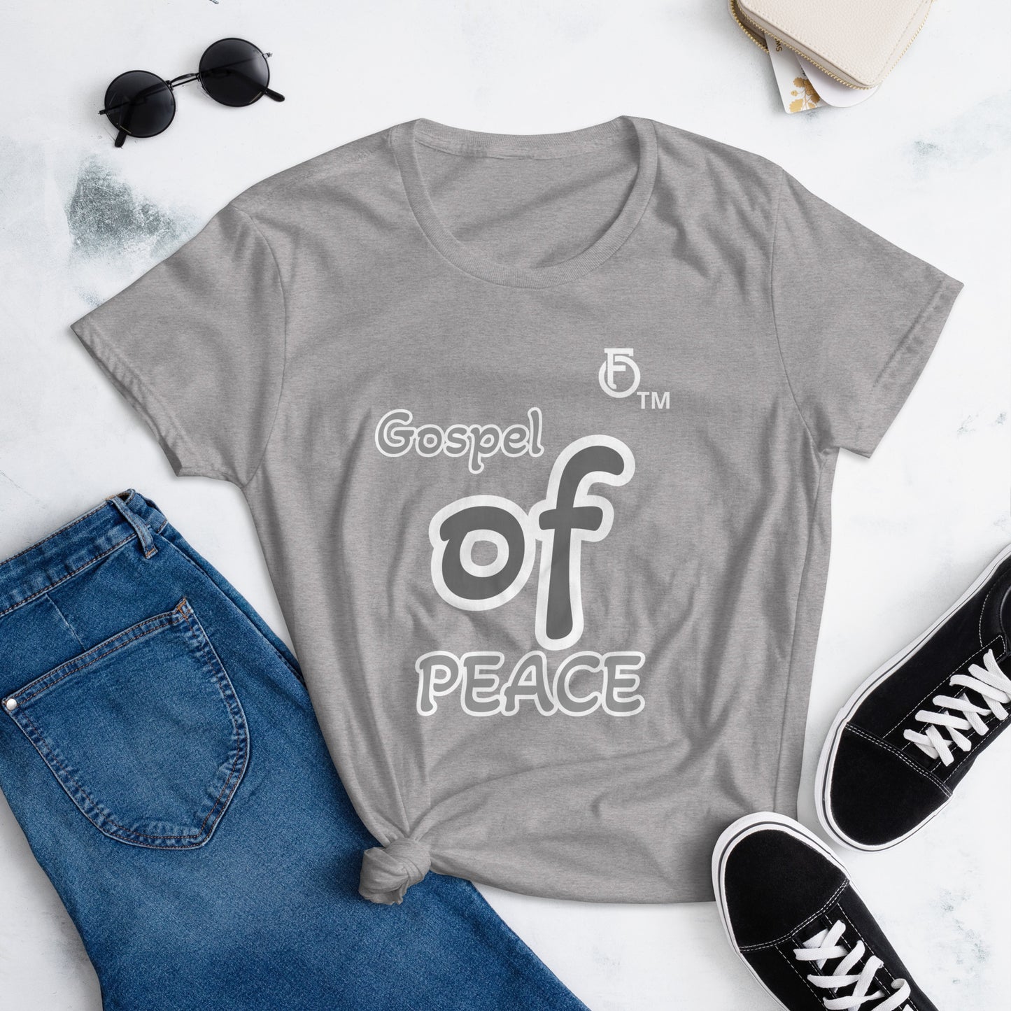 WOMEN Gospel "OF" Peace [Ephesians 6:15] short sleeve t-shirt