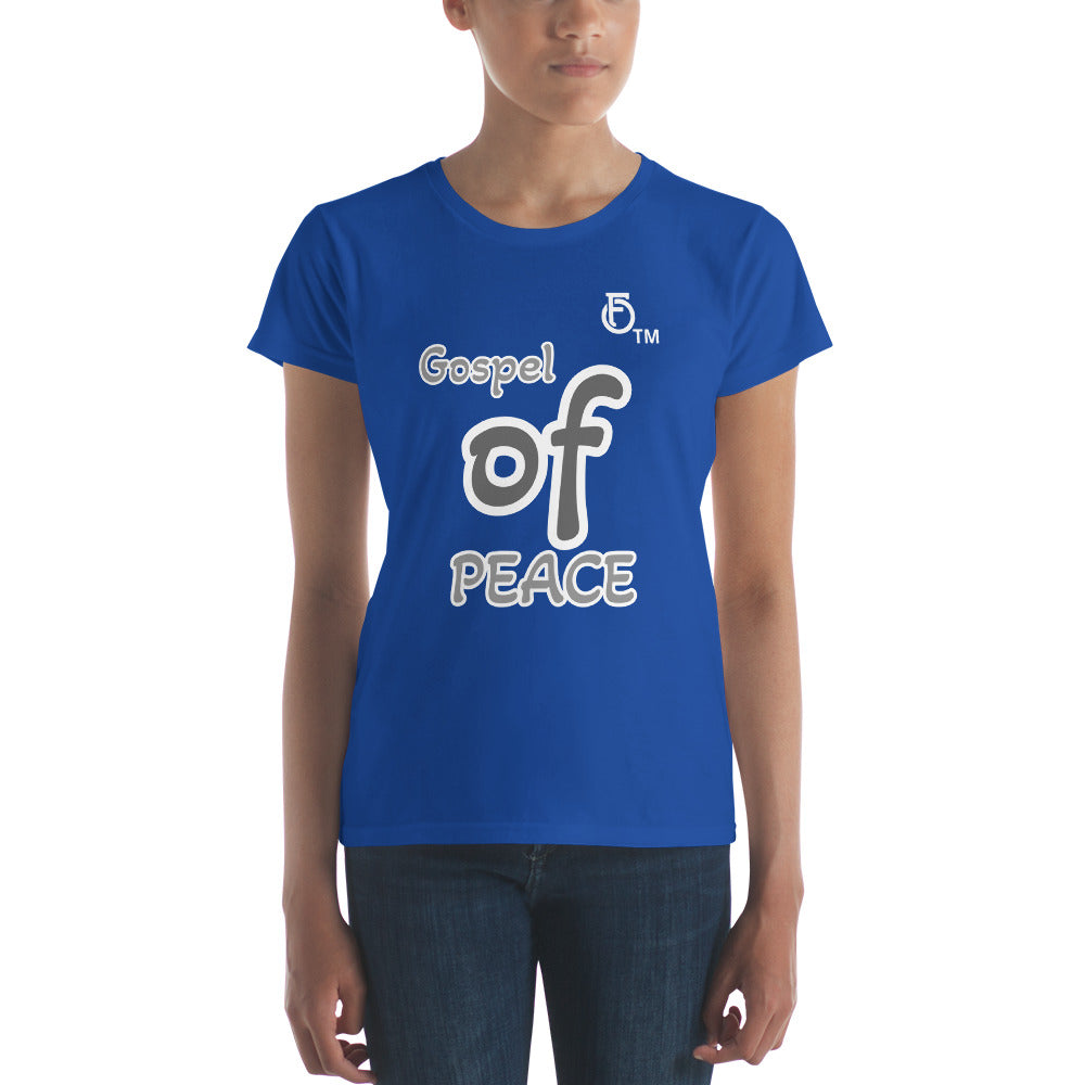 WOMEN Gospel "OF" Peace [Ephesians 6:15] short sleeve t-shirt