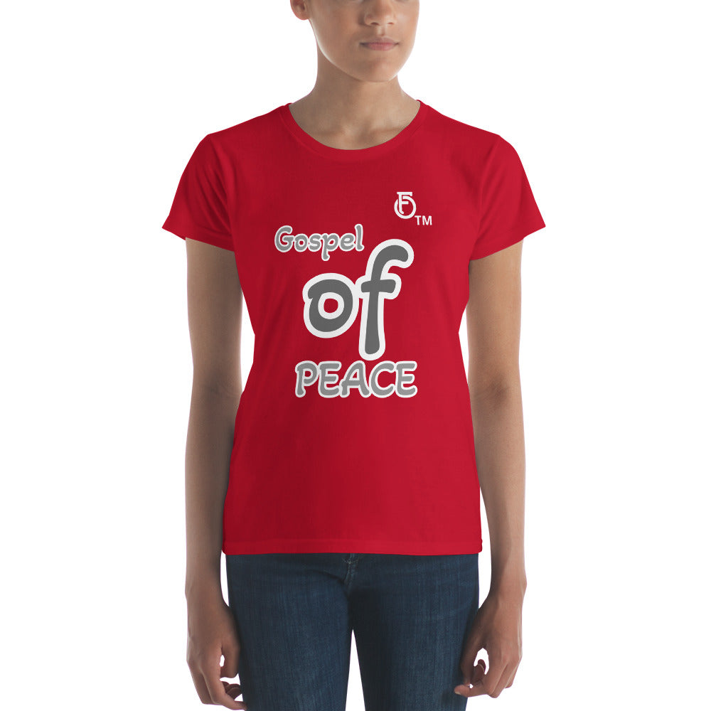 WOMEN Gospel "OF" Peace [Ephesians 6:15] short sleeve t-shirt