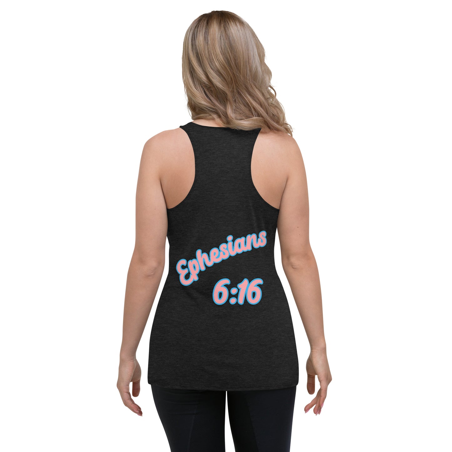 WOMEN Shield "OF" Faith [Ephesians 6:16] Racerback Tank