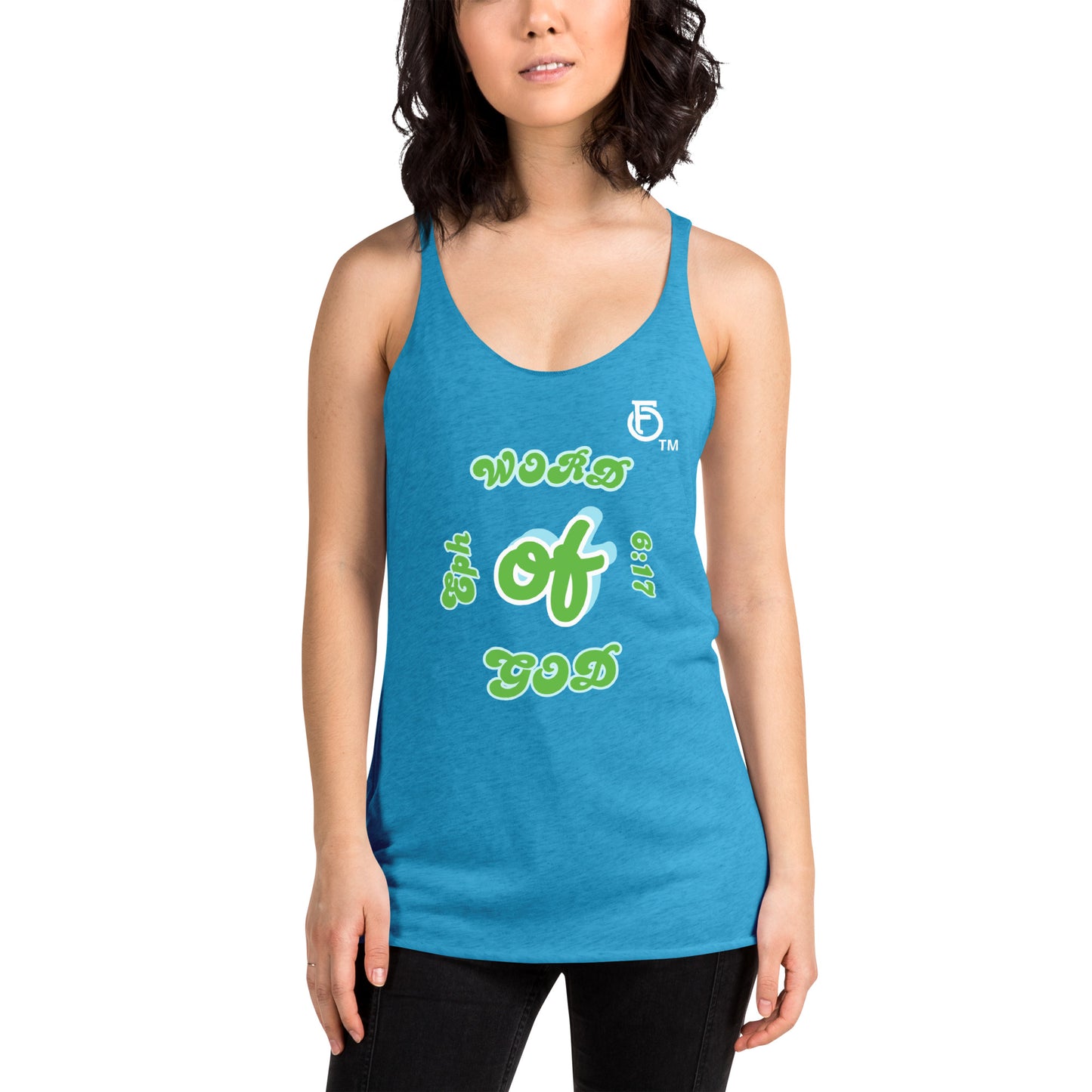 WOMEN Word "OF" God [Ephesians 6:17] Racerback Tank