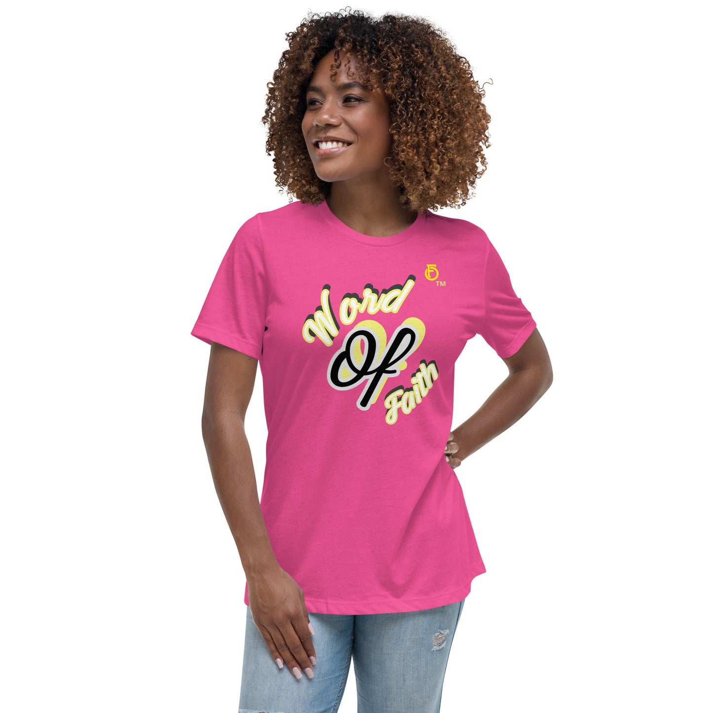 WOMEN Word "OF" Faith [Romans 10:8] Relaxed T-Shirt