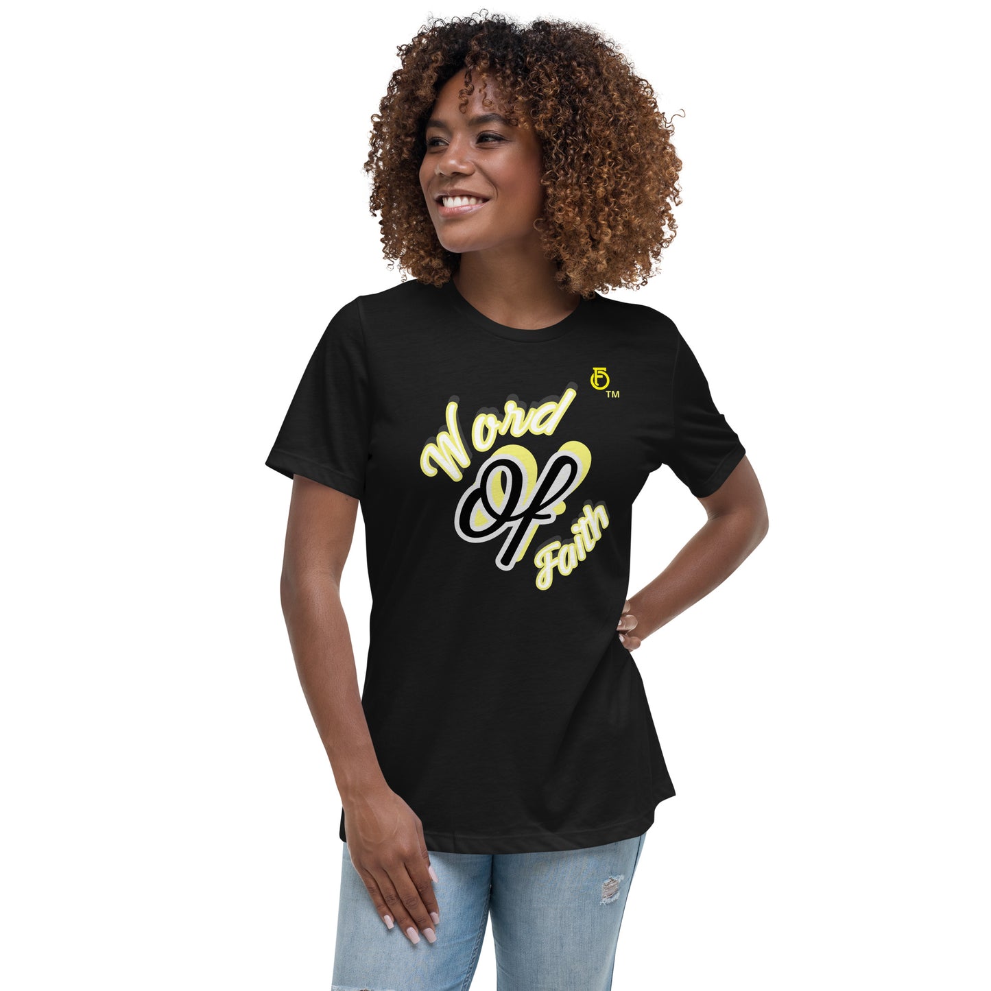 WOMEN Word "OF" Faith [Romans 10:8] Relaxed T-Shirt