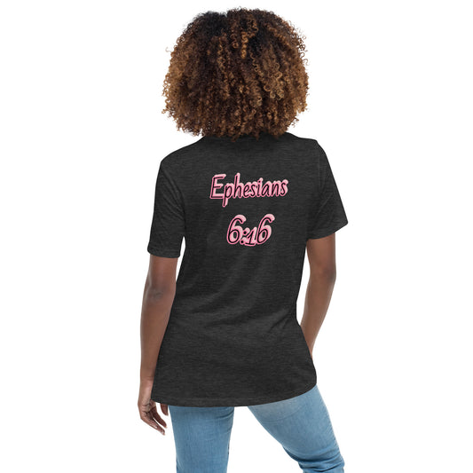 WOMEN Shield "OF" Faith [Ephesians 6:16] Relaxed T-Shirt