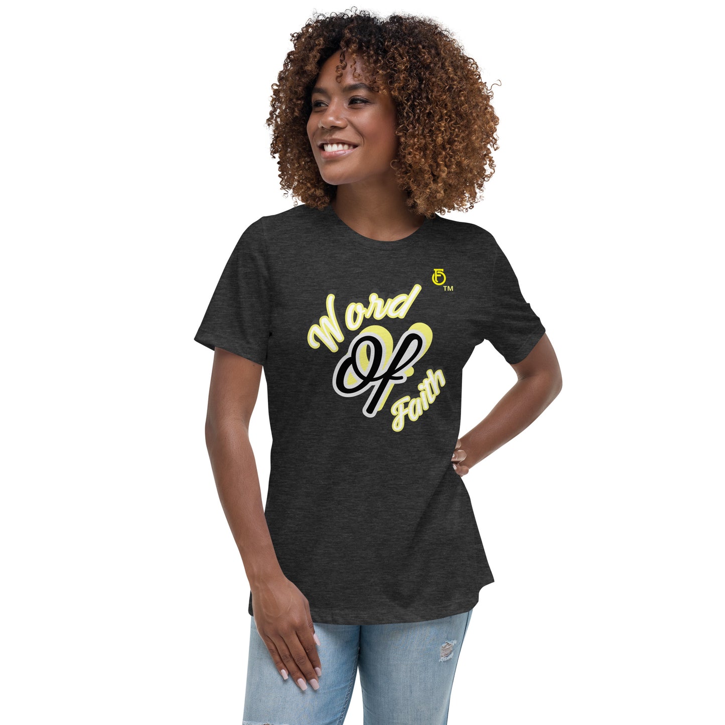 WOMEN Word "OF" Faith [Romans 10:8] Relaxed T-Shirt