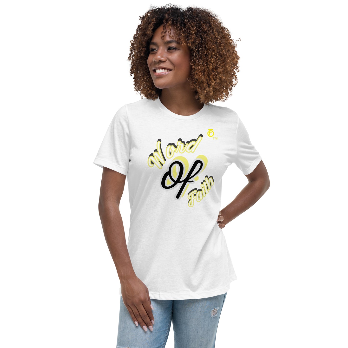 WOMEN Word "OF" Faith [Romans 10:8] Relaxed T-Shirt